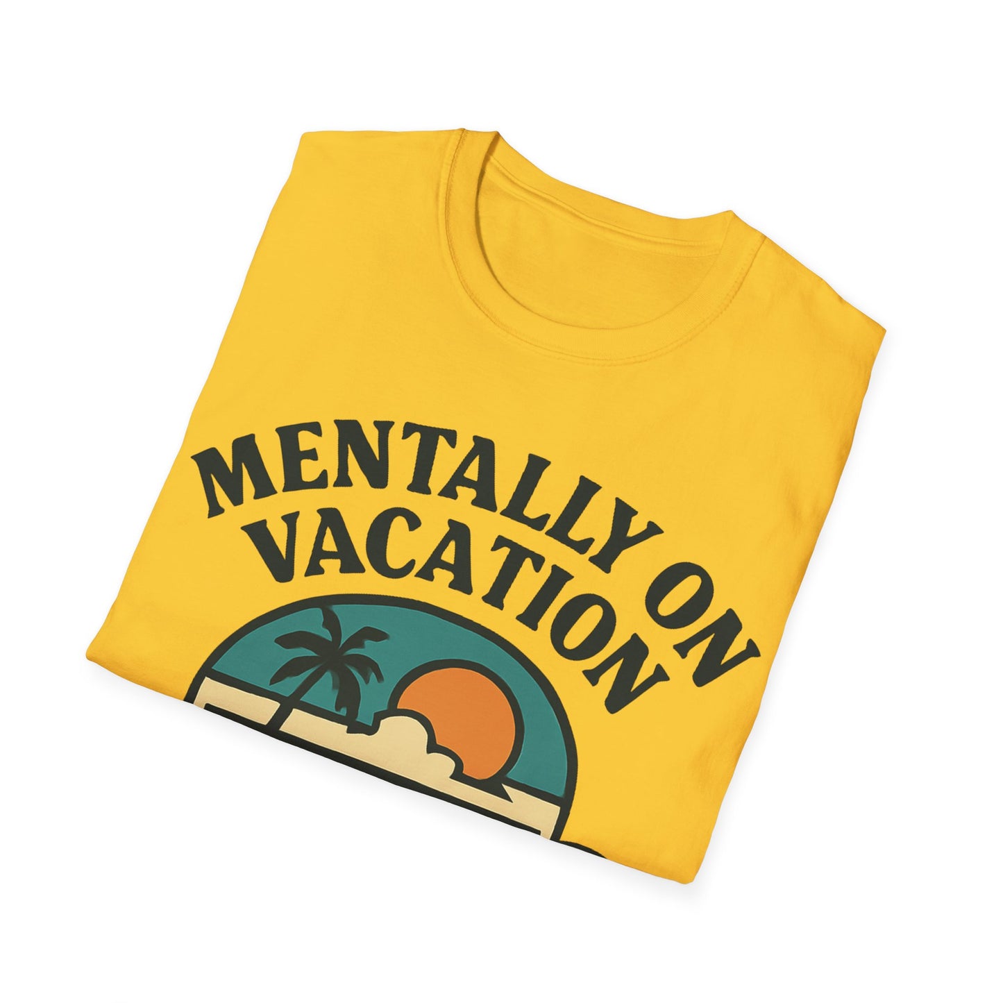 Mental Vacation Coffee Lover T-Shirt | Vacation Vibes Tee, Unisex Softstyle Shirt, Coffee Gift, Summer Apparel, Relaxation Wear