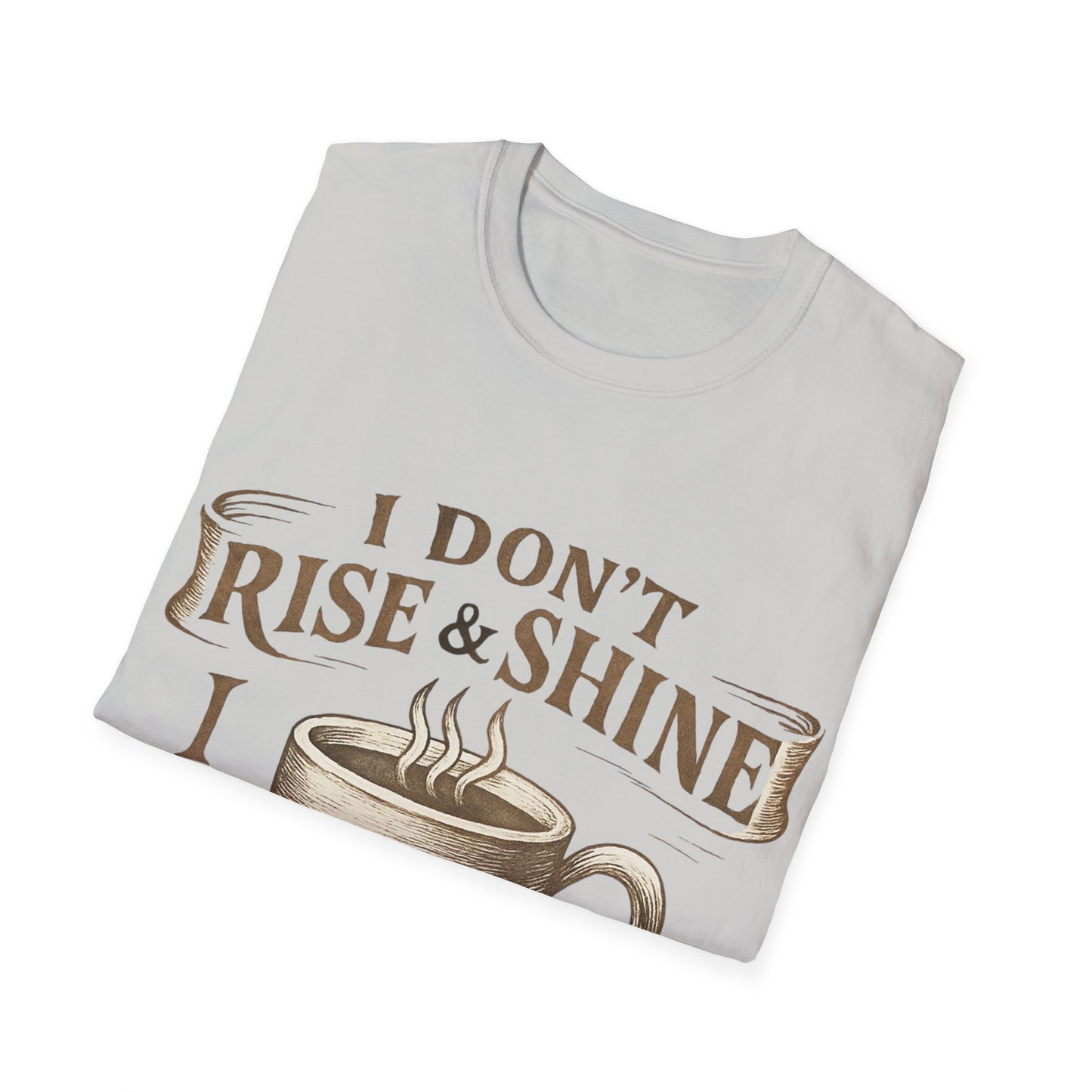 Funny Coffee Lover T-Shirt, Unisex Softstyle Tee for Caffeine Enthusiasts, Gift for Birthdays, Thanksgiving, and Coffee Lovers
