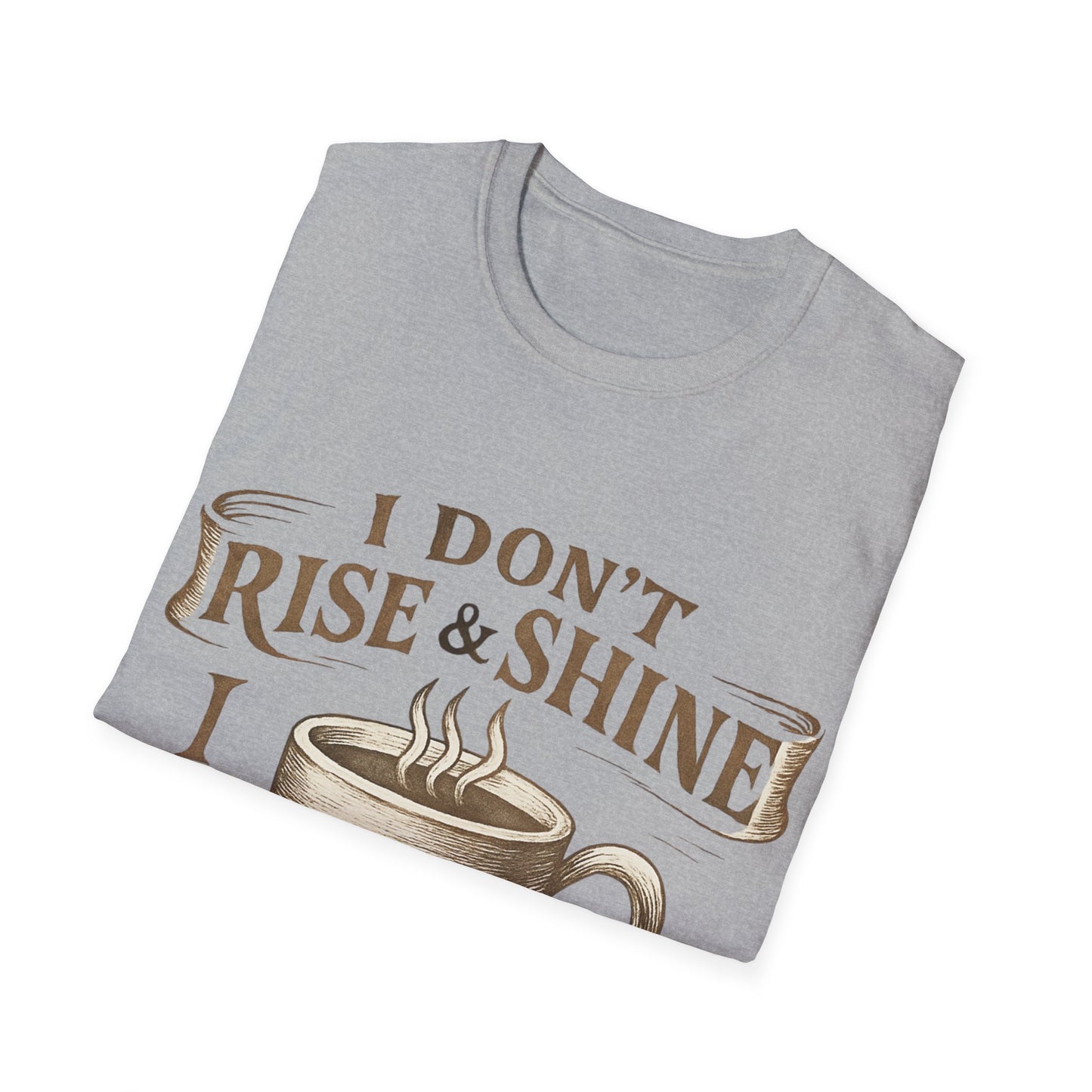Funny Coffee Lover T-Shirt, Unisex Softstyle Tee for Caffeine Enthusiasts, Gift for Birthdays, Thanksgiving, and Coffee Lovers