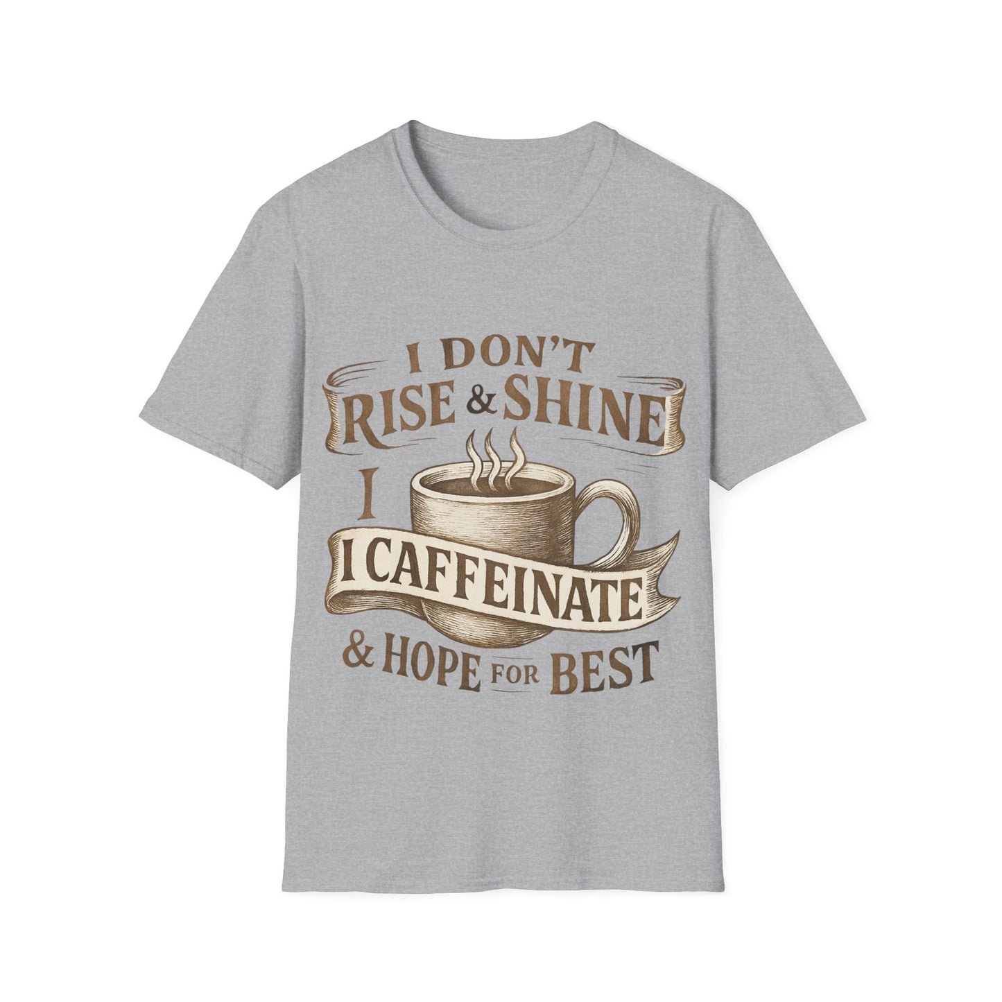 Funny Coffee Lover T-Shirt, Unisex Softstyle Tee for Caffeine Enthusiasts, Gift for Birthdays, Thanksgiving, and Coffee Lovers