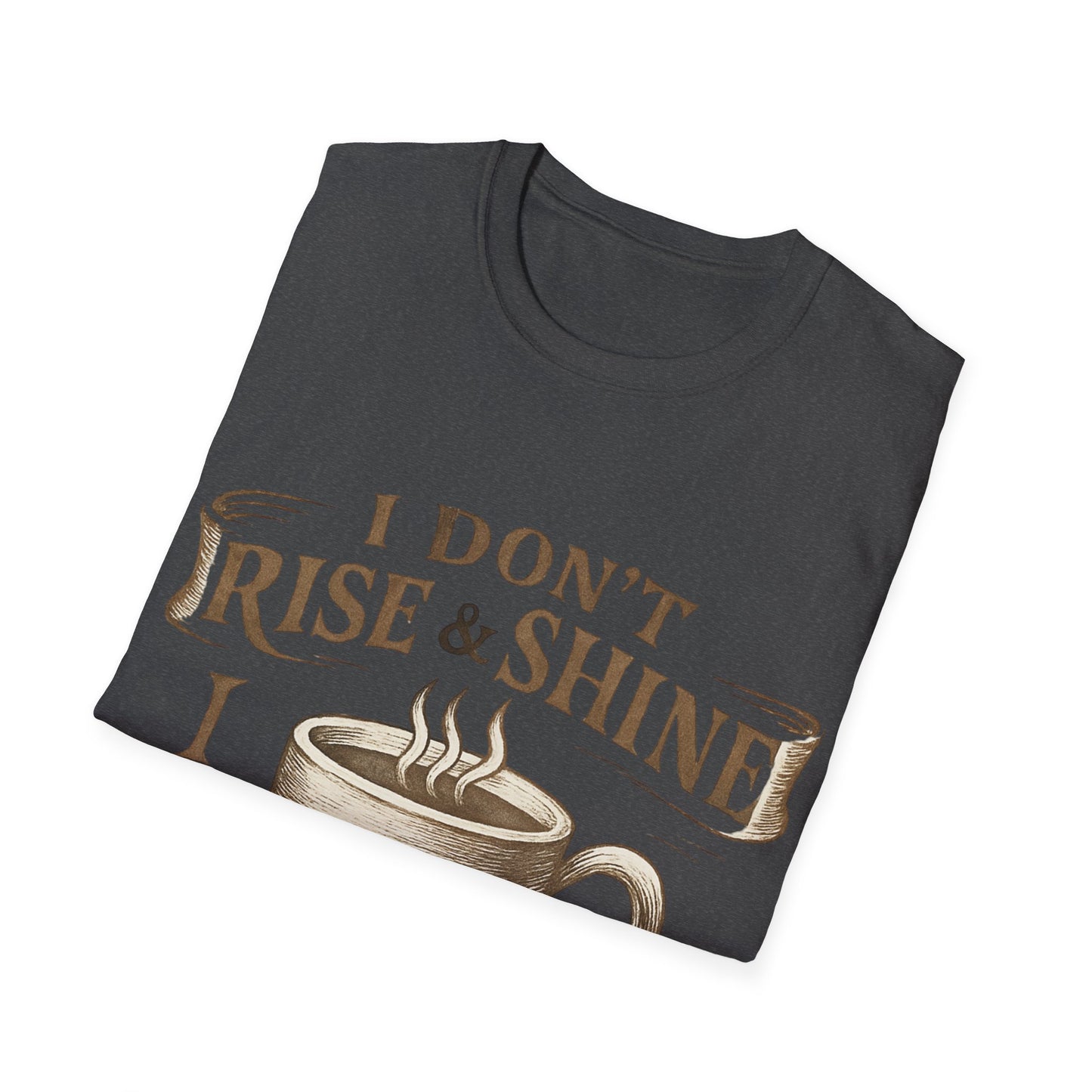 Funny Coffee Lover T-Shirt, Unisex Softstyle Tee for Caffeine Enthusiasts, Gift for Birthdays, Thanksgiving, and Coffee Lovers