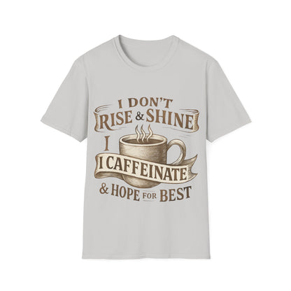Funny Coffee Lover T-Shirt, Unisex Softstyle Tee for Caffeine Enthusiasts, Gift for Birthdays, Thanksgiving, and Coffee Lovers