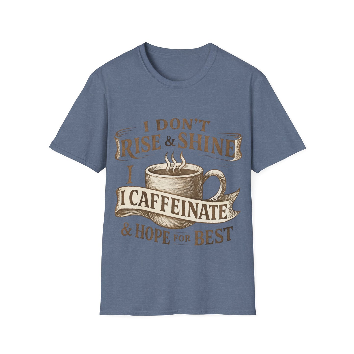 Funny Coffee Lover T-Shirt, Unisex Softstyle Tee for Caffeine Enthusiasts, Gift for Birthdays, Thanksgiving, and Coffee Lovers