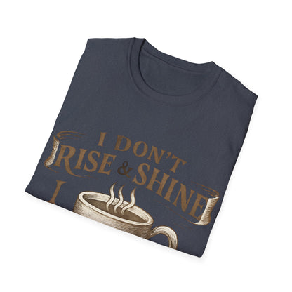 Funny Coffee Lover T-Shirt, Unisex Softstyle Tee for Caffeine Enthusiasts, Gift for Birthdays, Thanksgiving, and Coffee Lovers
